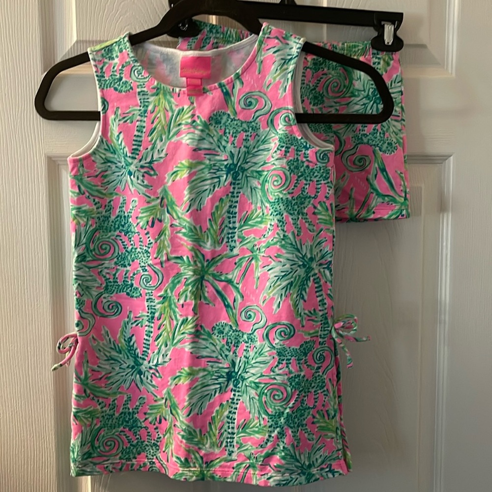 Lily Pulitzer Girls Tunic and Shorts set Size 6-7